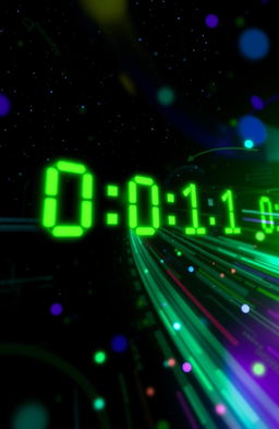 A vibrant and visually captivating digital art piece representing binary code, with glowing numbers transitioning smoothly from 0 to 1 against a dark, starry background