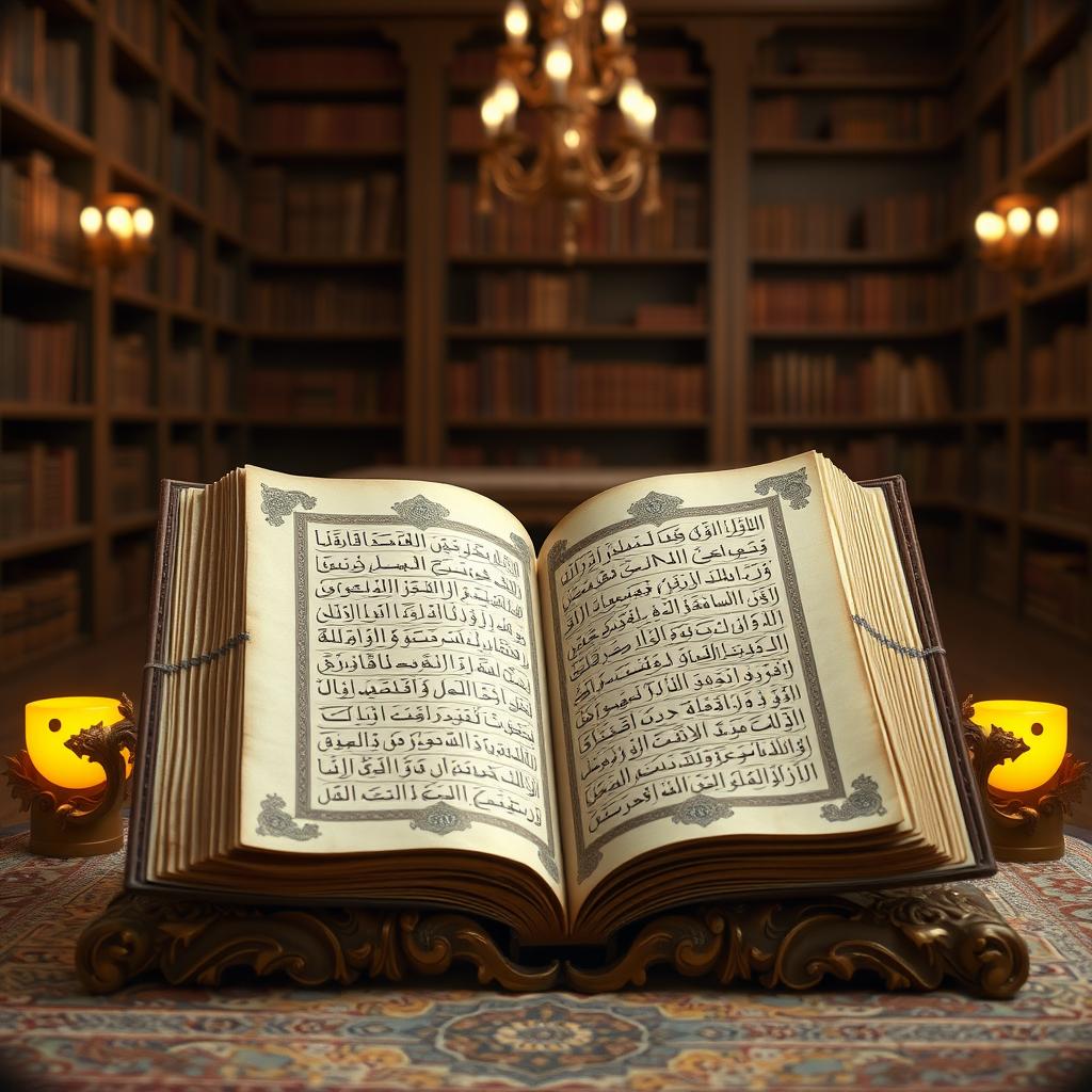 An artistic representation of the 'Oldest Manuscript of Quran' written by Golam Mahammad