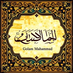 Create an image of a book cover for 'Oldest Manuscript of Quran' by Golam Mahammad