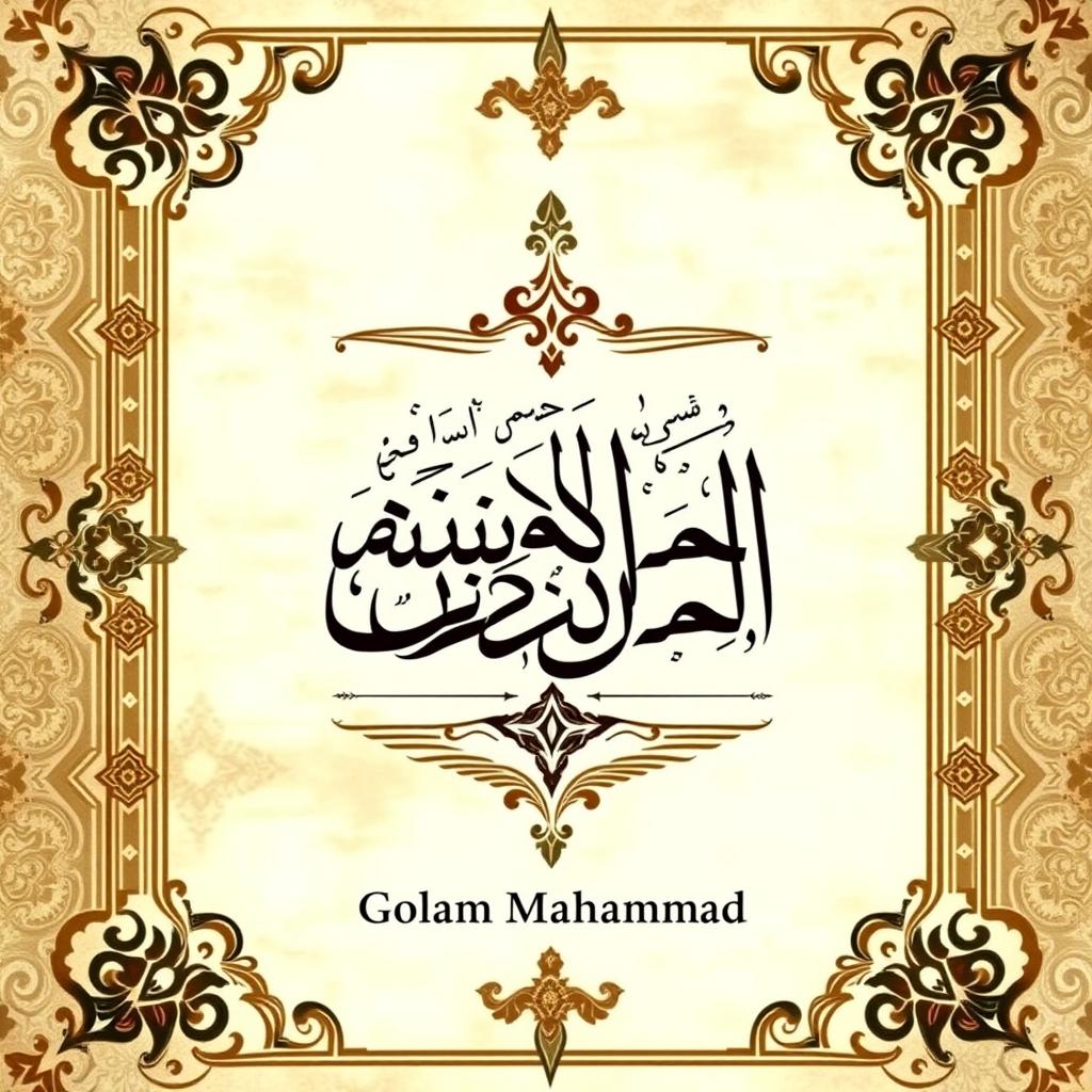 Create an image of a book cover for 'Oldest Manuscript of Quran' by Golam Mahammad