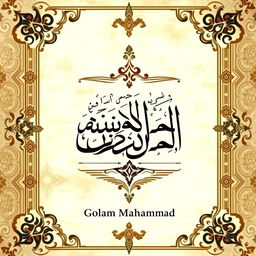 Create an image of a book cover for 'Oldest Manuscript of Quran' by Golam Mahammad