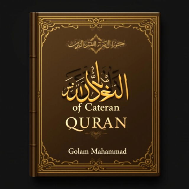 Design an image of a book titled 'Oldest Manuscript of Quran' authored by Golam Mahammad