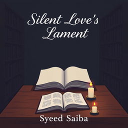 A simple yet eye-catching cover design featuring a stylized illustration of a dimly lit library scene