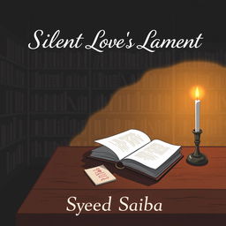 A simple yet eye-catching cover design featuring a stylized illustration of a dimly lit library scene