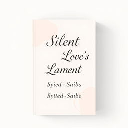 A simple yet eye-catching book cover design that incorporates a subtle abstract pattern in soft pastel colors as the background