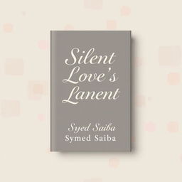 A simple yet eye-catching book cover design that incorporates a subtle abstract pattern in soft pastel colors as the background