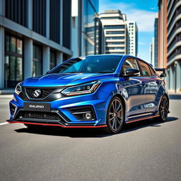 A modified 2023 Baleno designed to resemble the RS model
