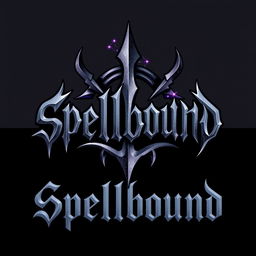 A bold and striking logo for a hard rock band named 'Spellbound'