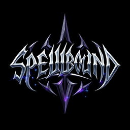 A bold and striking logo for a hard rock band named 'Spellbound'