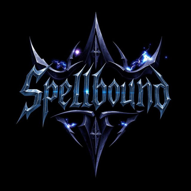 A bold and striking logo for a hard rock band named 'Spellbound'