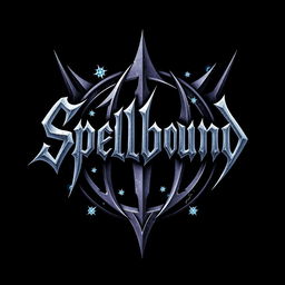 A bold and striking logo for a hard rock band named 'Spellbound'