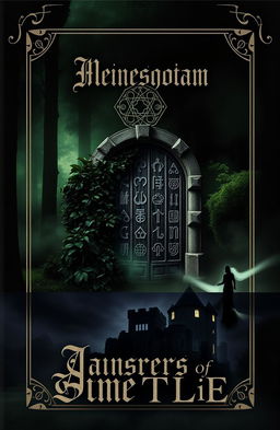 Three distinct book covers, each showcasing high-level dark design elements that reflect a mysterious and ancient aesthetic