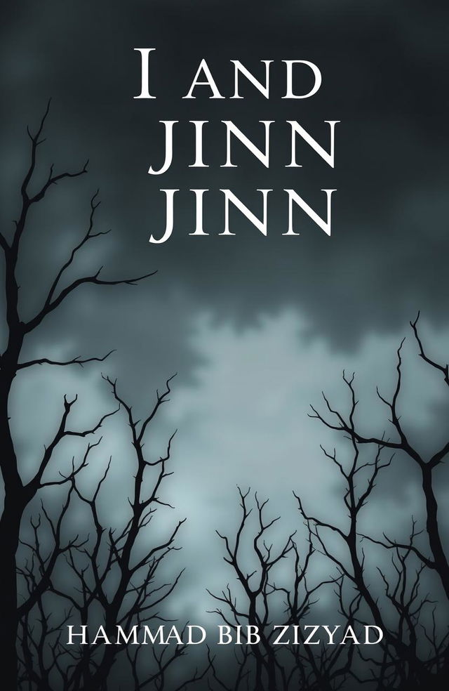 A haunting book cover design featuring the title "I and the Jinn is Muhammad bin Ziyad" prominently displayed