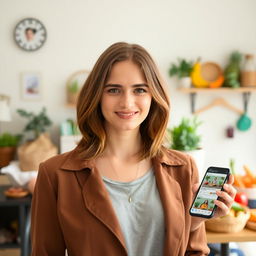 A portrait of a 28-year-old woman named Laura