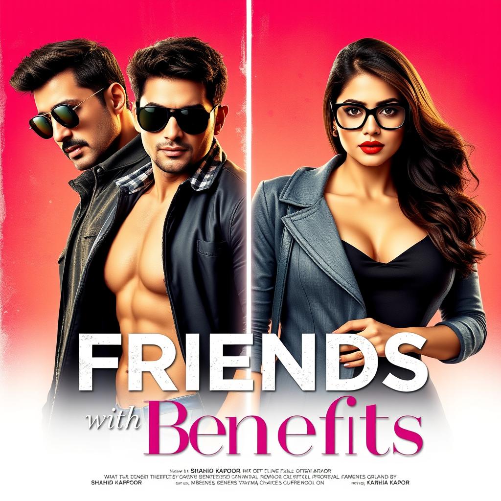 A movie poster for 'Friends with Benefits', an Indian intense steamy rom-com drama