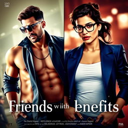 A movie poster for 'Friends with Benefits', an Indian intense steamy rom-com drama