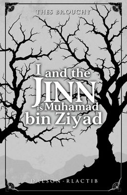 A mysterious book cover design featuring the title 'I and the Jinn is Muhammad bin Ziyad'