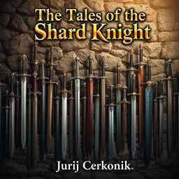 A captivating castle wall filled with a diverse collection of swords, each adorned with intricate and elaborately designed pommels that showcase a range of artistic styles