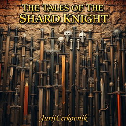 A grand castle wall overflowing with an array of swords, each one featuring intricate and artistically crafted pommels that reflect a variety of historical influences