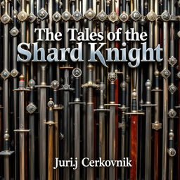 A striking wall composed entirely of swords, each adorned with intricate and artistically crafted pommels that showcase diverse designs