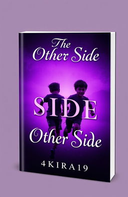 A captivating book cover design in shades of purple, featuring two young boys running in the background, conveying a sense of adventure and freedom