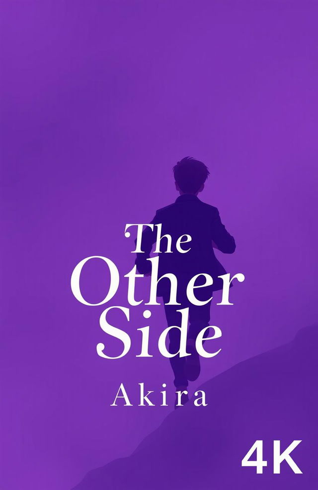 A book cover design in 4K featuring a captivating violet color scheme