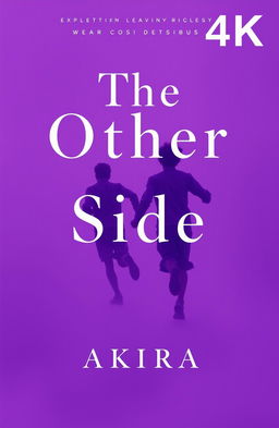 A book cover design in 4K featuring a captivating violet color scheme