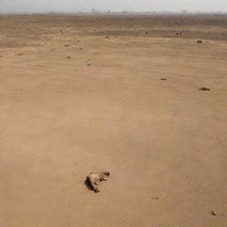 The vast fields surrounding the Pharaoh's cityscape bear a grim sight: lifeless bodies of livestock lie scattered under the relentless sun, victims of the searing drought that has seized the land.