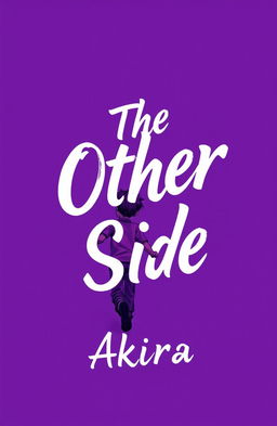 A book cover design in shades of purple featuring two boys drawn as adolescents, seen from behind, running in the background
