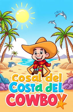 An illustrated cover for a children's book titled 'The Costa del Cowboy'