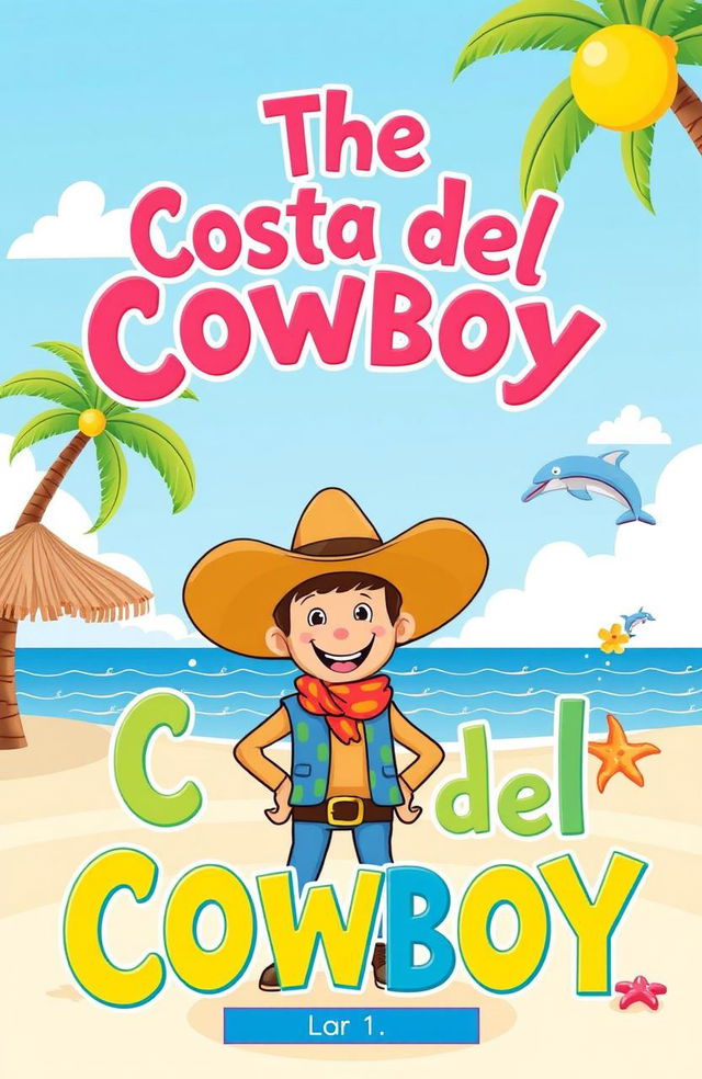 An illustrated cover for a children's book titled 'The Costa del Cowboy'