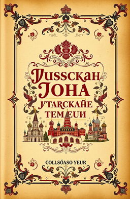 A beautiful, vintage-style book cover for a collection of Russian poetry titled 'Русская поэзия в зеркале времени: Поэмы Том 1 Золотой век'