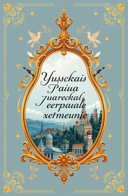 A beautifully illustrated cover for a poetry book titled 'Русская поэзия в зеркале времени: Поэмы Том 1 Золотой век'