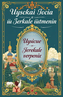 A beautifully illustrated cover for a poetry book titled 'Русская поэзия в зеркале времени: Поэмы Том 1 Золотой век'