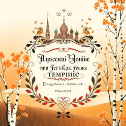 A beautifully designed book cover for a poetry collection titled 'Русская поэзия в зеркале времени: Поэмы Том 1 Золотой век'