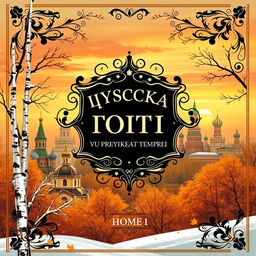 A beautifully designed book cover for a poetry collection titled 'Русская поэзия в зеркале времени: Поэмы Том 1 Золотой век'