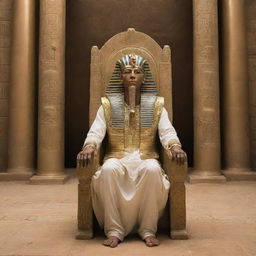 Despite the divine intervention, a living Pharaoh, comfortably seated in his grand throne room, displays an unabated arrogance, a defiance that casts an ominous shadow over the rejuvenated land.