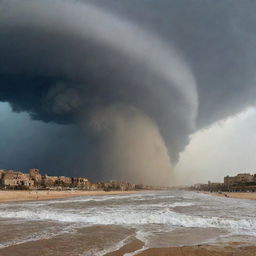 As quickly as it descended, the divine cyclone dissipates at the command of Allah. The skies clear, leaving behind a storm-ravaged Egypt etched with the consequences of defiance against divine will.