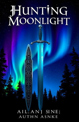 A captivating book cover for the fantasy novel 'Hunting Moonlight'