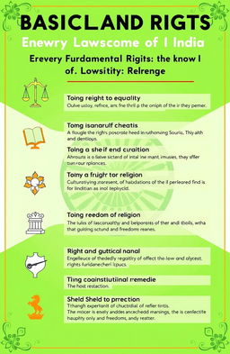 An informative graphic illustrating the basic laws and rights that every citizen of India should know