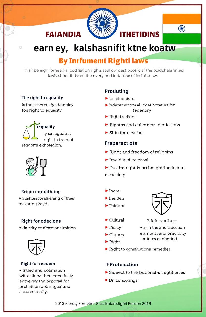 An informative graphic illustrating the basic laws and rights that every citizen of India should know