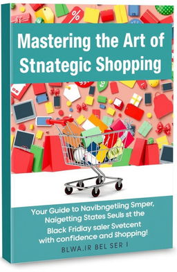 An eye-catching e-book cover for a book titled 'Mastering the Art of Strategic Shopping'