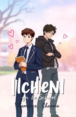 A softly blurred background depicting a high school and college campus setting, with a dreamy quality in soft pastels