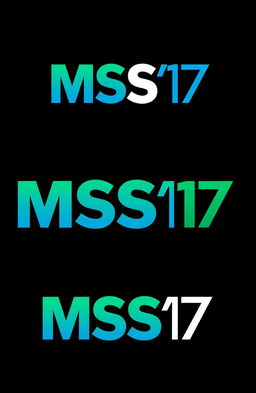 A modern and sleek logo design featuring the text 'MSS'17'