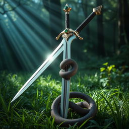 An intricately designed two-handed sword named 'Sly Snake
