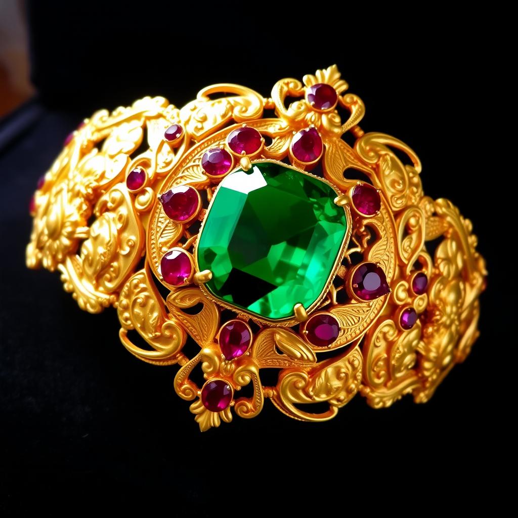 A stunning and intricate bracelet known as the "Bracelet of the Queen"