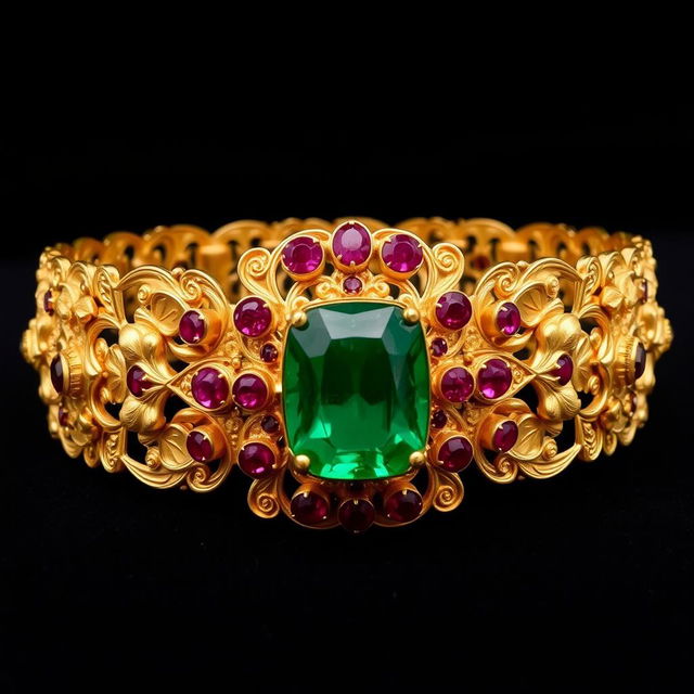 A stunning and intricate bracelet known as the "Bracelet of the Queen"