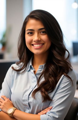 A professional and polished profile photo for a Fiverr account