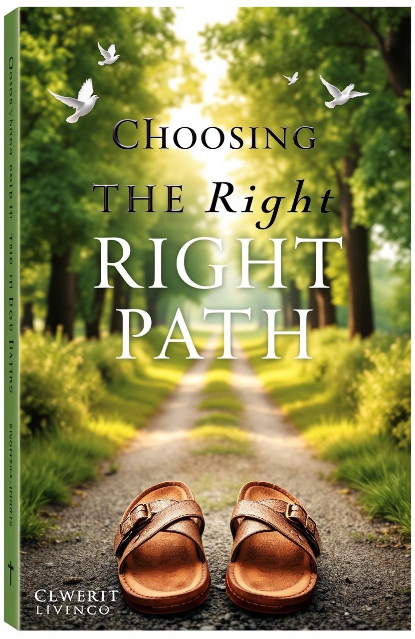 A beautifully designed cover for a Christian living book titled "Choosing The Right Path"