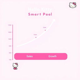A simple yet informative graphic illustrating a projected growth curve for the Hello Kitty Smart Pal